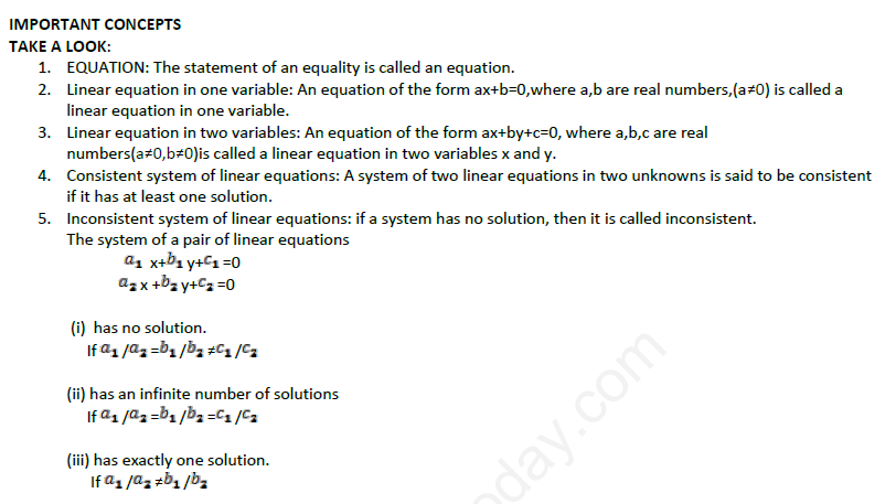 Cbse Class 10 Mathematics Linear Equations Assignment Set C 9601